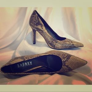Ralph Lauren snakeskin heels